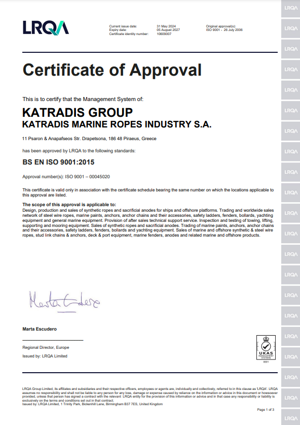 iso 9001 katradis group