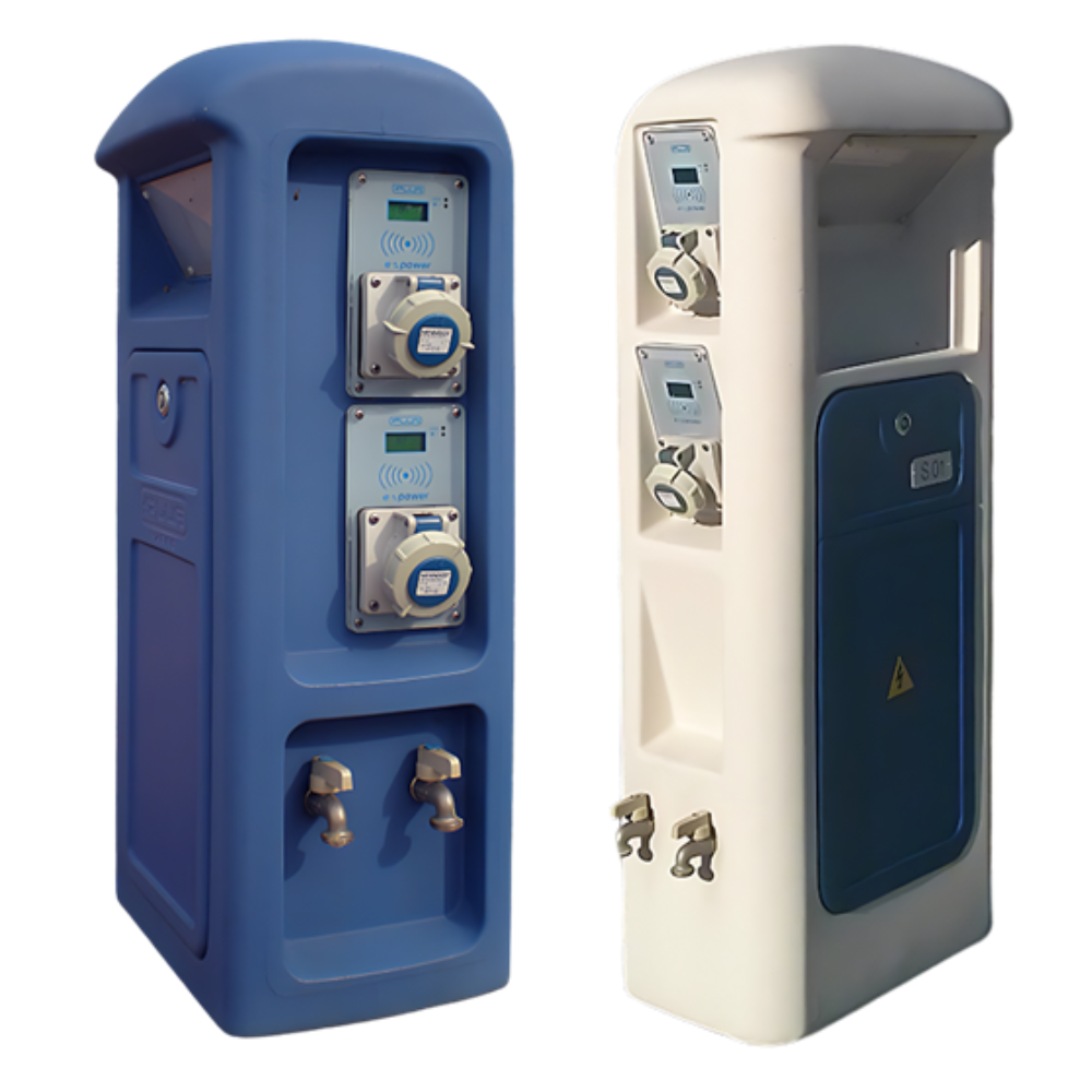 Marine Pedestal SMART E-POWER with RFID metering and IP67 protection for marinas