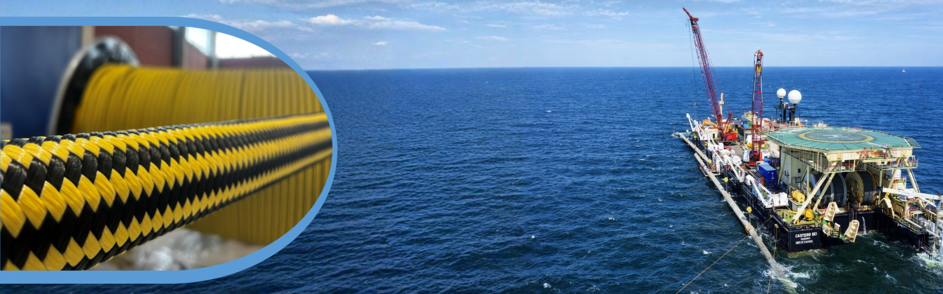 Siri high performance HMPE rope used in offshore anchoring and mooring operations on offshore vessel