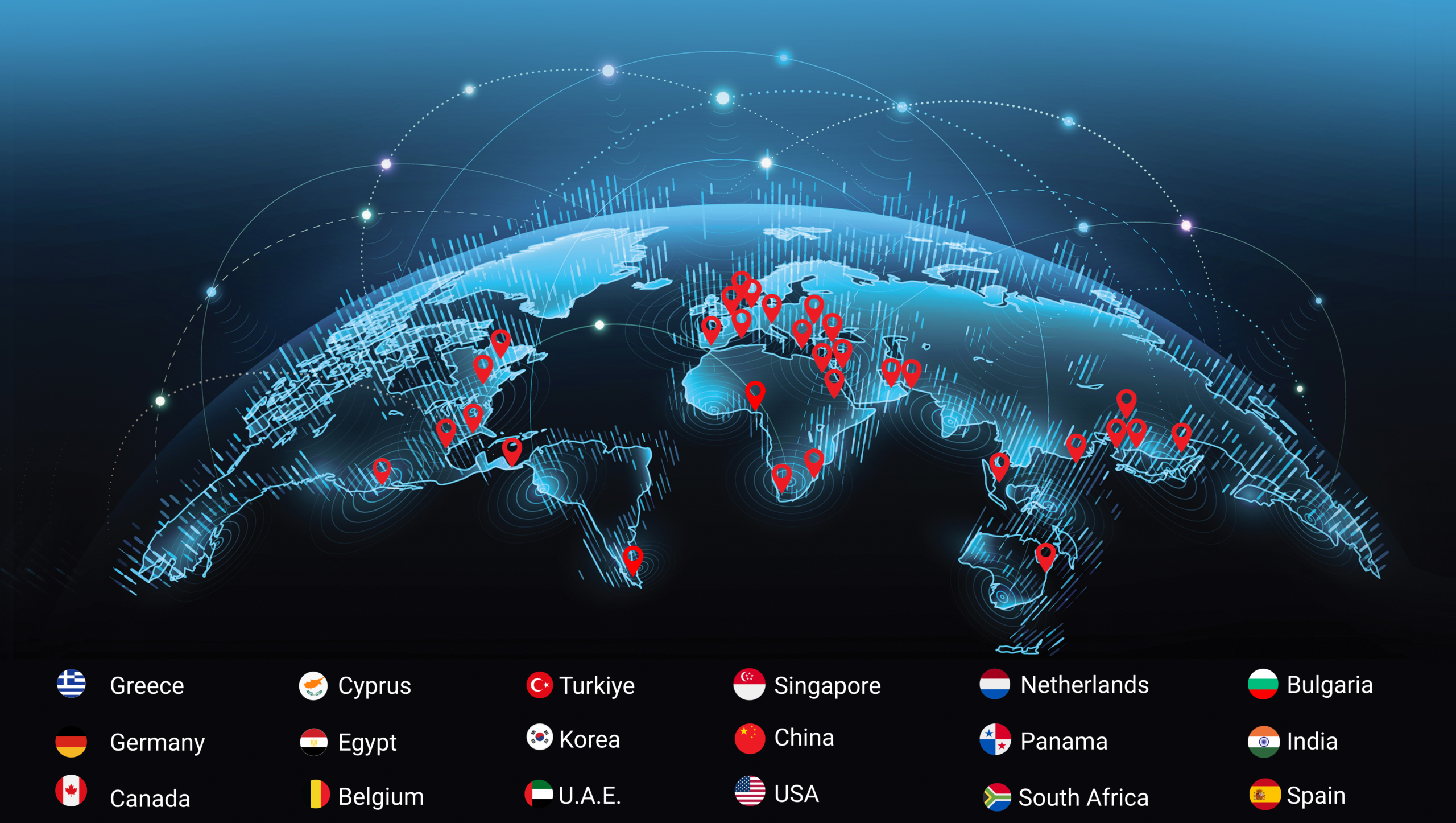 Katradis global network and worldwide presence