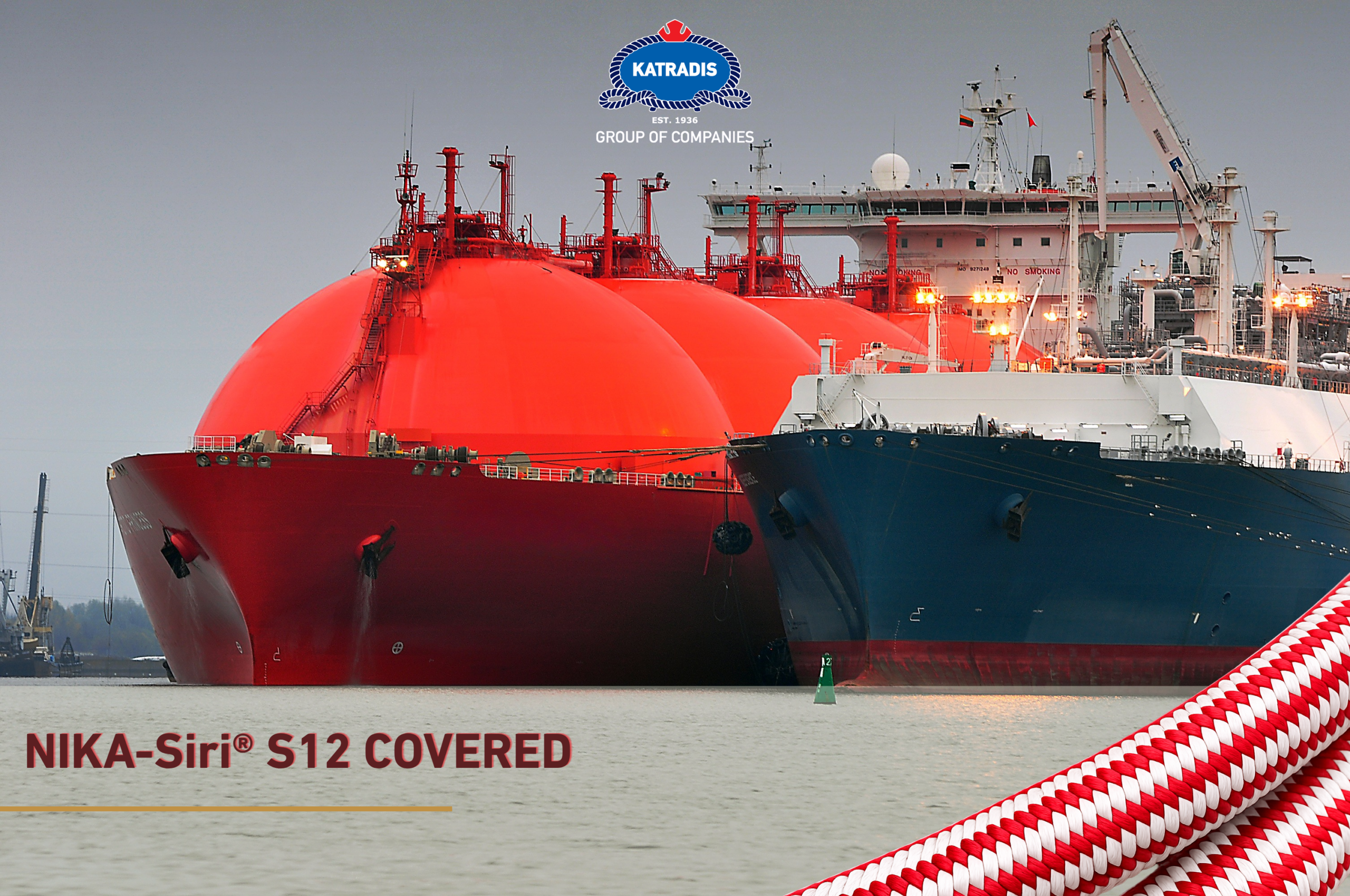 NIKA-Siri® S12 COVERED HMPE mooring rope for LNG vessel operations