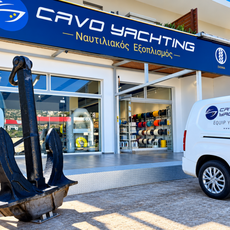 New Cavo Yachting marine equipment store in Souda, Chania, Crete, part of KATRADIS Group