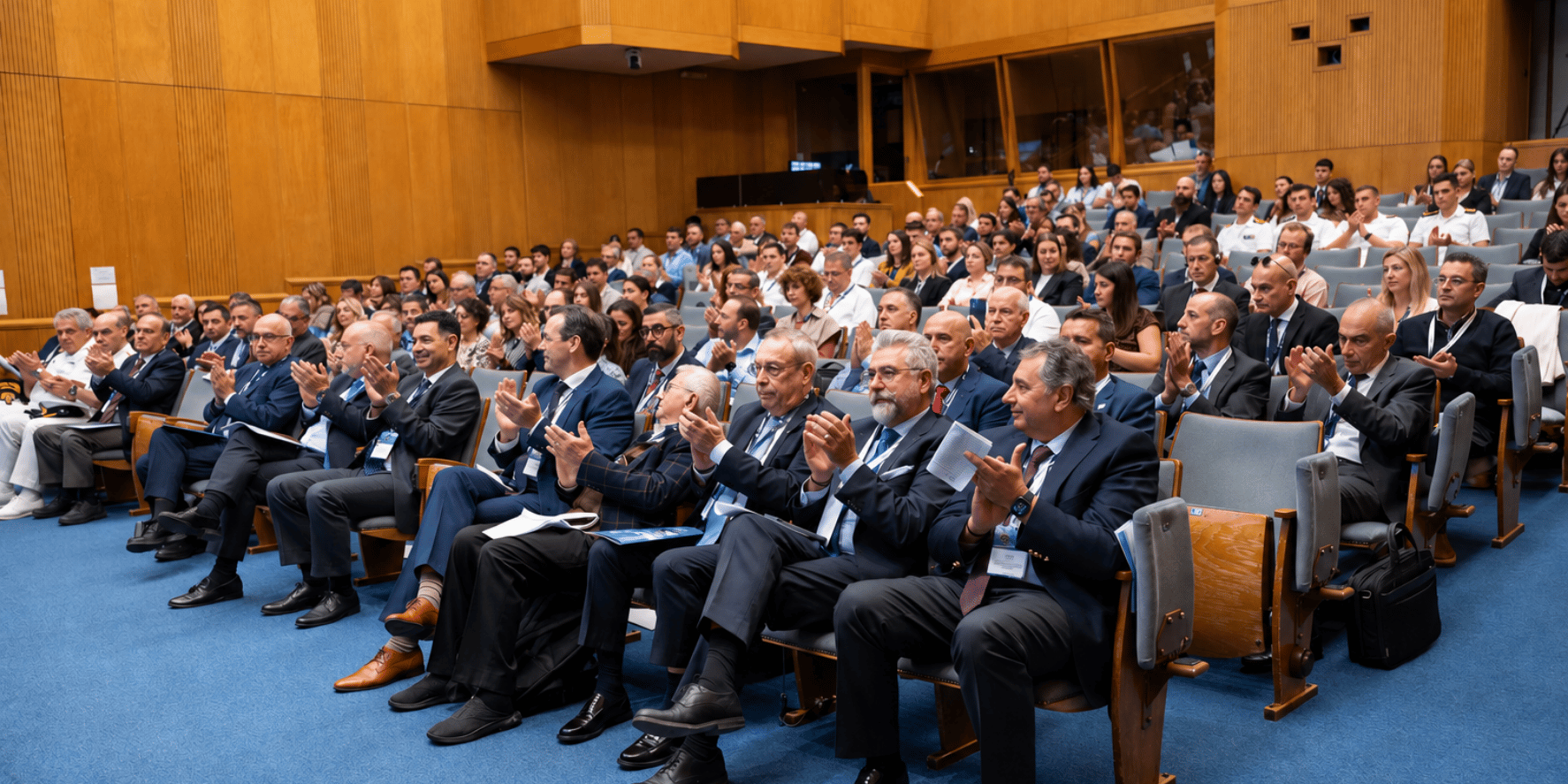 Maritime professionals attending the 20th Annual Conference of Marine Technology in Athens, Greece